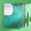 Pikkukuva 5 / 5: 2021 Agenda Planer Organizer B5 Coil Notebook Journal Dagligen Månadsvis Veckoschema Skolan Kontorsmaterial Papper Grå