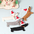 Miniatyrbild 2 av 5: Julgranshänge Tax Hundprydnader Julhängande prydnader Festtillbehör 4st
