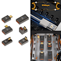Miniatyrbilde 2 av 5: Portabilitet USB C Hane till USB3.1 Hona Adapter Laddare 10Gbps Dataöverföring 120W 6A Power Snabbladdning A female to C male v