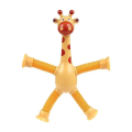 Miniatyrbild 1 av 5: Tecknad giraff Pop-Tube Teleskopisk sugkopp Sensorisk leksak Djur Sucker Toy Fidgets Sensorisk leksak Julklapp till barn Gul - 2