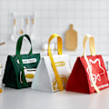Miniatyrbillede 4 af 5: Bento-taske Foldbar Vandafvisende Oxfordstof Student Lunchbox Tote White