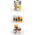 Pikkukuva 1 / 5: Roterbart kryddställ 3-vånings Lazy Susan Skivbord 360° roterande organizer med halkskyddande gummikuddar för kök/ organizer