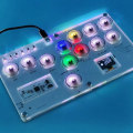 Miniatyrbillede 4 af 11: Holdbar Mekanisk Knapgamecontroller Fight Stick Passer til PC Arcade Tastatur Transparent grå pur