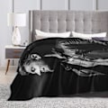 Miniatyrbillede 4 af 5: Jensen Ackles Filt Lammeuld Filt 3D Print Plys Filt Sengelinned Dekor Filt Til Stue Soveværelse Soveværelse Indretning -s145 50x40in 125x100cm