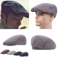 Pikkukuva 2 / 8: 1 kpl puuvillahattu, miesten ja naisten hattu, pehmeä rento baskeri, yksivärinen unisex, tummanharmaa, yksi koko Dark gray one size