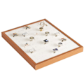 Miniatyrbild 4 av 5: Elegant Ringdisplayhållare Vikbar Träram Örhängeshållare Smyckesförvaringsbricka Organizer Halsbandsställ för Visning null - A