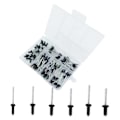 Pikkukuva 1 / 5: 120x Blindniitti Alumiini M2.4-M4 Dome-Head Pop-niitti Valikoimasetti Nit-Kit Nageldrag För Möbel Sortiment-Kit