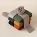 Pikkukuva 3 / 5: Mode Tjocka lår Höga strumpor Kvinnor Rejäla långstrumpor Krig Grå onesize Gray onesize