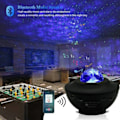 Miniatyrbild 3 av 5: Stjärnprojektor Galaxy LED med Bluetooth-högtalare Fjärrkontroll Sky Lamp för barn vit