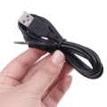 Miniatyrbillede 6 af 8: USB-oplader Power-kabel til Synchros E40BT/E50BT-hovedtelefoner Sort Black