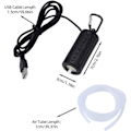 Miniatyrbillede 2 af 5: Bærbar Mini USB Akvarium Fisketank Oxygen Luftpumpe Lydløs Energibesparende Tilbehør, Sort