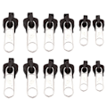 Miniatyrbild 1 av 8: 12st 3 storlekar Universal Instant Fix Zipper Reparationssats Ersättning Silver onesize Silver onesize