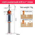 Miniatyrbilde 1 av 5: Justerbar Countersink Woodworking Router Core Limiter Alloy Dr A2