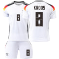 Miniatyrbilde 1 av 2: Tyskland Hjem Euro 2024 Drakt Fotballdrakt Barn Menn Kit Nr.8 KROOS sockless 22