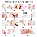 Miniatyrbild 8 av 8: Akryl nagelset falska naglar komplett set tillbehör för manikyr nagelfilar bärbar nagelborrmaskin för DIY nagelkonst