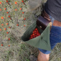 Miniatyrbillede 3 af 5: Læder og lærred Bushcraft-taske Upkey bæltetaske Kvinder og mænd Læder- og lærred Bushcraft-taske Sammenklappelig vokset lærred foderpose Lærredsbærer