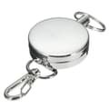 Key Holder with Yo-yo Function, Carabiner Silver Silver