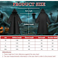 Miniatyrbillede 3 af 8: Sort Kappe Props Ridder Kappe Halloween Cosplay Vampyr Jul Fest Fancy Dress Kostume Robe Kappe Til Kvinder Mænd L