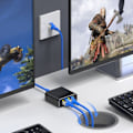 Miniatyrbild 5 av 5: Hög hastighet RJ45 Splitter 1000Mbps Ethernet-adapter, USB-kabel ingår Dela internet mellan 2 enheter