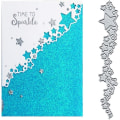 Miniatyrbilde 1 av 5: CDQ Stjernemetallklippesjablonger Papirkortdør Sølv DIY Scrapbooking Dekorasjon