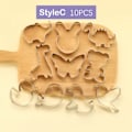 Miniatyrbillede 1 af 5: 5/10 stk rustfrit stål forskellige former forme brød ter B C10PCS