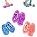 Miniatyrbillede 1 af 5: Mop-tøfler, 3 par multifunktionelle mikrofiber støvmopp sko Rengøringstøfler til hjemmet