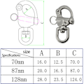 Miniatyrbilde 7 av 8: 316 Rustfritt stål vridbar snäppbygel Quick Release Båtankare Ch A3 one size A3 one size