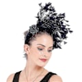 Miniatyrbilde 5 av 5: Svart Fjær Hodebånd Fascinator for Kvinner Maskerade Karneval Party