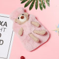 Miniatyrbilde 1 av 5: Varmtvannspose med Bear Soft Cover for sovepose (1L, Rosa)