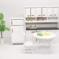 Pikkukuva 2 / 5: 1:12 Mittakaava Miniatyyri Nukkekoti Jääkaappi Malli Leikkikalu Jääkaappi Ilmainen
