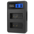 Miniatyrbillede 5 af 5: LP-E17 Dobbeltkanals LCD USB-oplader til Canon Eos 750D, Eos 760D, Eos M3 kamera og mere (LP-E17-DL)