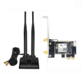 Miniatyrbild 5 av 5: 3000Mbps WiFi 6 för Intel AX200 PCIe trådlös nätverksadapter Dual-Band 2,4G/5Ghz AX200NGW BT5.1 för Windows10 stationär PC null - Med 10DB antenn