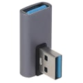 Miniatyrbilde 2 av 11: Høyre Vinkel USB til USB Adapter 90 Grader USB til USB 3.0 Konverteringskontakt for Bærbar PC 10 Gbps Datasynkronisering