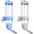 Miniatyrbild 1 av 5: Dvärgkanin nappflaska för bur, nappflaska för kanin, 2 st 250 ML/8.45 OZ, droppfri hängande vattenflaska i plast Automatisk flaskdispenser