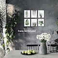Miniatyrbild 2 av 4: Bladväggdekor i canvas - Minimalistisk botanisk väggkonst