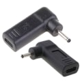 Miniatyrbild 2 av 11: 90 Grader Typ-C Hona till 3,0x1,1 mm för DC Hankontakt USB Typ C Strömpluggkonverterare Laptopladdare för Acer