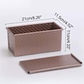 Pikkukuva 1 / 5: 1. Non-stick Toast Form Toast Box Med Lock Kolstål Bröd Gold large