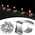 Miniatyrbild 3 av 4: 50 st Julbelysning Rännkrokar Galvaniserade Julbelysning Takkrokar Julljusklämmor Xmas [xh]