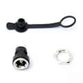 Miniatyrbillede 2 af 5: 1 stk Vandtæt 5,5 x 2,1 mm DC-stik Power Plug hun Mon Sort 1 stk Black 1pc