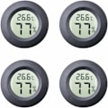 Miniatyrbillede 1 af 4: Indbygget rundt digitalt elektronisk termometer og hygrometer (sort), CDQ