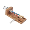 Miniatyrbilde 1 av 5: Universal erstatning for LP kirsebærtre platespiller Phono Headshell Mount Cartridge med kabler
