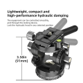 Pikkukuva 5 / 11: DT02RS Panoraamakameran jalustapää Hydraulinen nestevideon vaimennuspää Lintujen tarkkailuun Vedio Monopod null - DT03SS