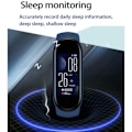 Miniatyrbilde 2 av 5: Smart Bluetooth-armbånd, trening, puls, blodsukker, blodtrykk, skritteller, søvnovervåking (gul)