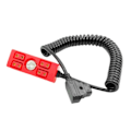 Miniatyrbillede 2 af 11: Kamera strøm 1 han D-tap til 4-port hun D-Tap Hub Adapter Ledning Spiralfjeder strøm 1/4 skrue Rød