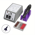 Miniatyrbild 1 av 7: Elektrisk nagelfilsset med hög hastighet - Nagelfilsverktyg Gray