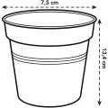 Miniatyrbilde 2 av 5: Växtplast med fat - Små plastkrukor med avløpshull, plantepotter med brett, plastkrukker F