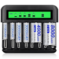 Miniatyrbild 1 av 2: Universell LCD-skärms batteriladdare med urladdningsfunktion