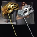 Miniatyrbillede 2 af 5: Sexet Maske Masquerade Bryllupsfest Maske Venetian Dans Fest Håndholdt Guld