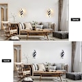 Miniatyrbillede 5 af 5: LED væglampe, indendørs væglampe moderne 26W, indendørs væglampe LED buet design, 3000 K varmt hvidt lys, sort, til soveværelse, studie
