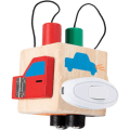 Miniatyrbillede 5 af 5: Aktivitetsbord i træ, Busy Block Toy Cube Childhood Interactive